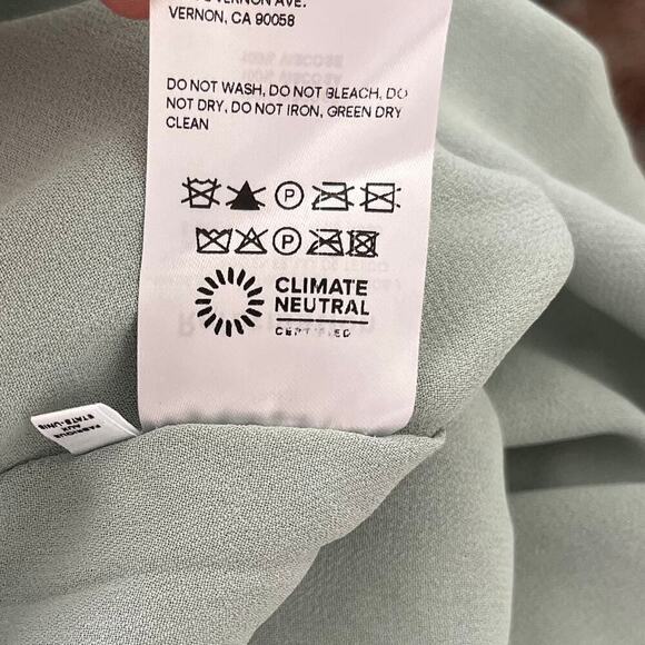 Reformation Lizabeth Halter Midi Dress Size 0 Celadon Green Open Back Event NEW - Picture 9 of 10